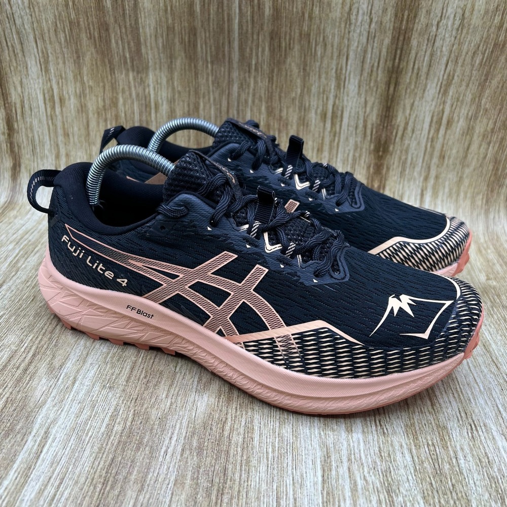 ASICS Fuji Lite 4 Women's Size 11 Trail Running Shoes Black Terracotta Gold NEW‎